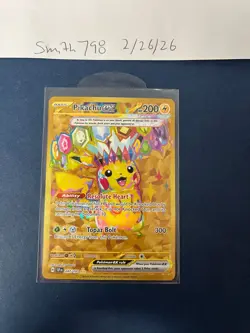 Pikachu ex 247/191 Hyper Rare Surging Sparks NM Pokemon Gold - Image 4