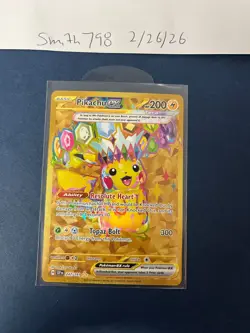 Pikachu ex 247/191 Hyper Rare Surging Sparks NM Pokemon Gold - Image 5