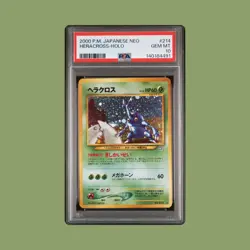 2000 Pokemon Japanese Neo Heracross Holo PSA 10 Gem Mint #214 - Image 5