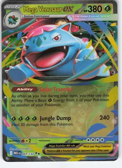 Mega Venusaur ex - 003/132 Double Rare Holo ME01: Mega Evolution NM Pokemon - Image 1