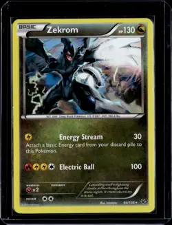 Zekrom XY Roaring Skies 64/108 Regular Holo Rare 2015 (LP) / Pokemon TCG - Image 1