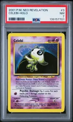 Pokemon Celebi Neo Revelation 3/64 Holo Rare PSA 7 NM T1 - Image 1
