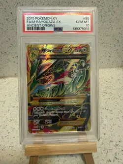 Pokemon M Rayquaza EX XY Ancient Origins Full Art #98 PSA 10 - Image 1