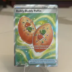 Pokemon TCG Buddy-Buddy Poffin Trainer Full Art Holo Ultra Rare 167/132 Me01 - Image 1