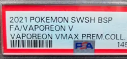 VAPOREON V (SWSH181) - PSA 8 - 2021 POKEMON SWSH PROMO 181 FULL ART - Image 3