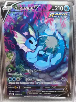 VAPOREON V (SWSH181) - PSA 8 - 2021 POKEMON SWSH PROMO 181 FULL ART - Image 5