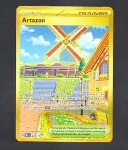 Pokemon TCG: 2023 Artazon 229/197: Obsidian Flames Full Art Holo-GOLD HYPER RARE - Image 1