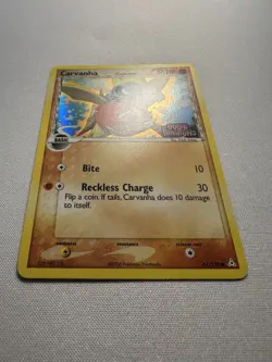 Pokemon TCG - Carvanha (61/110) EX Holon Phantoms Stamped - Reverse Holo - NM - Image 3