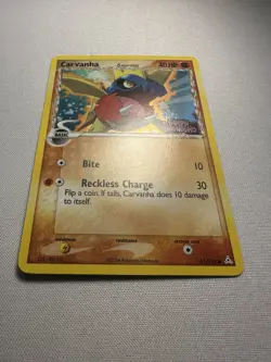 Pokemon TCG - Carvanha (61/110) EX Holon Phantoms Stamped - Reverse Holo - NM - Image 3