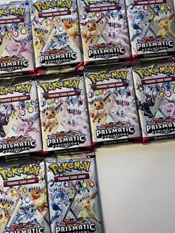 Lot of 10 Pokemon TCG Prismatic Evolutions Booster Packs - SEALED - Image 3