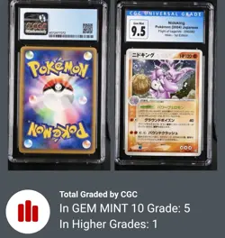 CGC 10 Nidoking 2004 POKEMON JPN FLIGHT OF LEGENDS 1ST EDITION #056 HOLO SWIRL - Image 1