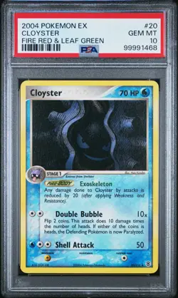2004 POKEMON EX FIRE RED & LEAF GREEN #20 CLOYSTER PSA 10 - Image 1