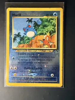 Marill 11/18 Southern Islands Reverse Holo Pokemon Card (Played with) - Image 1