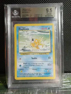 BGS 9.5 gold label Fourth Print 1999-2000 Pokemon Card Base Set Magikarp 35/102 - Image 1