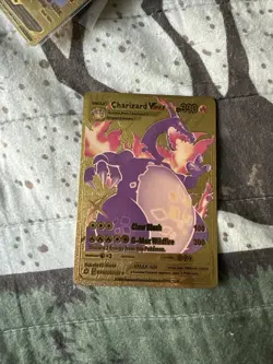 Pokemon Charizard VMAX Gigantamax Gold Foil Pokemon Card SV107/SV122 - Image 1