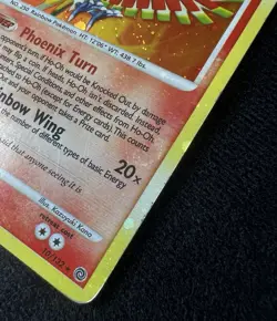 Ho-Oh 10/132 Secret Wonders HOLO BLEED Error Pokemon Card w/ 💫 2 SWIRLS - MP - Image 3