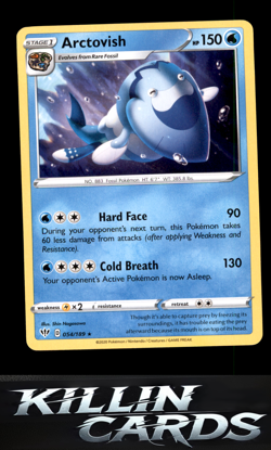 Arctovish 054/189 Pokemon Rare SWSH03: Darkness Ablaze Card LP - Image 1