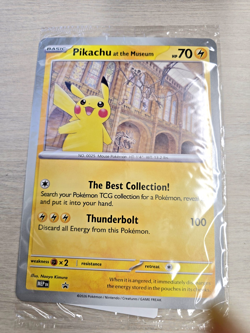 Pokemon Pikachu At The Museum x Natural History London Jumbo Card - Sealed - Image 1