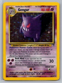 Gengar Legendary Collection Holo Rare 11/110 Pokemon TCG WOTC 2002 Card LP - Image 1