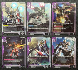 Lot of 6 Purple Rare Holo Cards - Gundam TCG: Steel Requiem (GD03) - English NM - Image 1