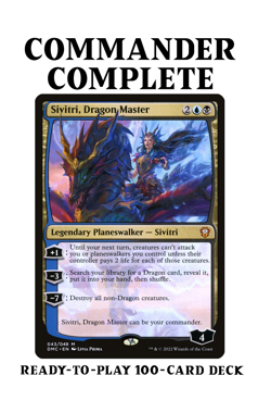 Sivitri, Dragon Master DRAGON TRIBAL Magic MTG Custom Commander Deck - Image 1