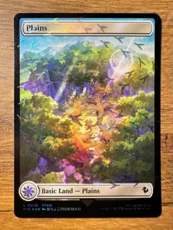Magic MTG Final Fantasy Plains Land Chocobo Track Stamped #478 *FOIL* Full Art - Image 1