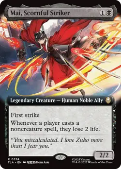 Mai, Scornful Striker (Extended Art) [Avatar: The Last Airbender] Foil Near Min - Image 1