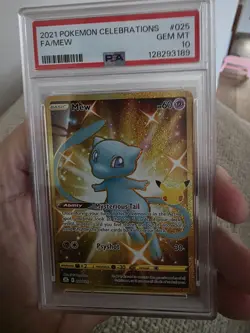 PSA 10 Mew 025/025 Pokemon Celebrations Full Art Holo 2021 - Image 1