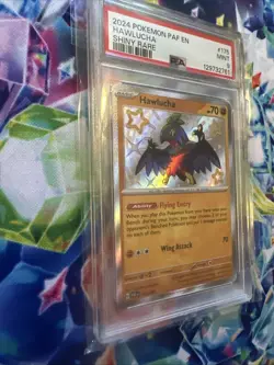 2024 POKEMON PAF EN-PALDEAN FATES #175 HAWLUCHA SHINY RARE PSA 9 MINT LOW POP - Image 3