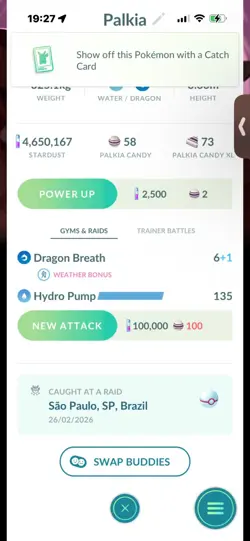 Pokemon Go Shiny Legendary Palkia ( Background) - Image 2