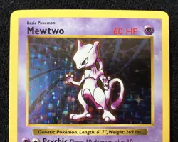 Mewtwo Base Set Holo 10/102 Shadowless 1999 Vintage Pokemon Wotc - LP/MP - Image 3