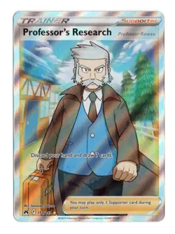 Professor's Research 150/159 Pokemon Crown Zenith Holo Ultra Rare Supporter TCG - Image 1
