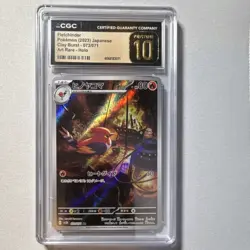 Pokemon Fletchinder Clay Burst 073/071 Art Rare Holo CGC Pristine 10 2023 - Image 1