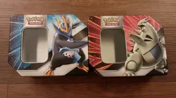 Nintendo Pokemon TCG V Strikers - Empoleon Tyranitar EMPTY TINS Lot - Image 1