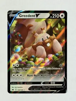 Pokemon TCG - Greedent V - 120/159 - 2023 SWSH12.5 Crown Zenith AR - Image 1