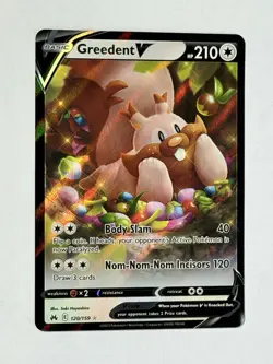Pokemon TCG - Greedent V - 120/159 - 2023 SWSH12.5 Crown Zenith AR - Image 2