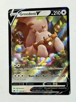 Pokemon TCG - Greedent V - 120/159 - 2023 SWSH12.5 Crown Zenith AR - Image 3