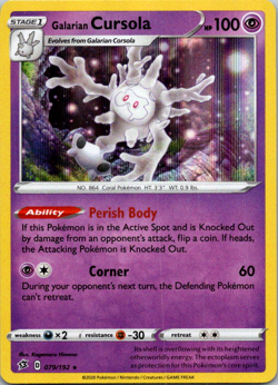 Galarian Cursola - 079/192 - Holo - Sword & Shield: Rebel Clash *NM* TCG POKEMON - Image 1