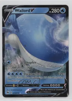 Wailord V German Pokemon Sword & Shield Champion's Path #013 - Image 1