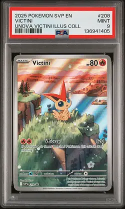 2025 Pokemon Black Star Promo #208 Victini Unova Victini Illus Coll PSA 9 - Image 1