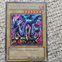 Konami Yu-Gi-Oh Serpent Night Dragon Magic Ruler 1st Edition MRL-103 Holo Dragon - Image 2