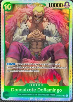 One Piece Donquixote Doflamingo OP04-031 Kingdoms of Intrigue Super Rare NM - Image 1