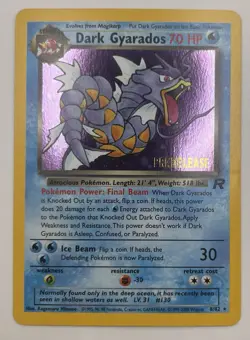 Pokemon Dark Gyarados Prerelease Holo Rare Wotc Promo 8/82 70 HP Dragon Card - Image 1