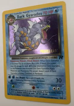 Pokemon Dark Gyarados Prerelease Holo Rare Wotc Promo 8/82 70 HP Dragon Card - Image 2
