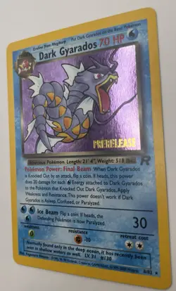 Pokemon Dark Gyarados Prerelease Holo Rare Wotc Promo 8/82 70 HP Dragon Card - Image 3