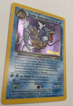 Pokemon Dark Gyarados Prerelease Holo Rare Wotc Promo 8/82 70 HP Dragon Card - Image 4