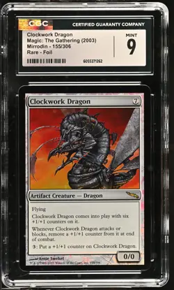 CLOCKWORK DRAGON Mirrodin Foil Rare CGC 9 MTG [Nostalgium] - Image 1