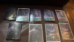 Magic The Gathering Lot Of 22 Galaxy Foil Lands Unfinity MTG - Image 1