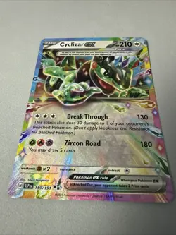Pokemon TCG * SV Surging Sparks * 159/191 Cyclizar EX Double Rare * HOLO * Fresh - Image 3