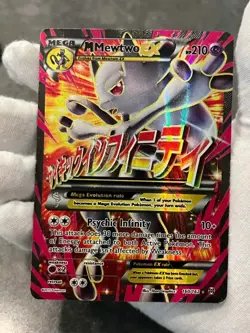 Pokemon TCG M Mewtwo EX 160/162 XY Breakthrough Holo Mega Full Art DMG - Image 3